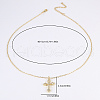 Simple and Elegant Brass Micro Pave Cubic Zirconia Cross Pendant Necklaces for Women JS5117-1-5