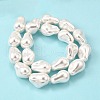 Electroplate Porcelain Imitation Pearl Beads Strands PORC-K009-01C-2