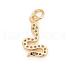 Eco-Friendly Brass Micro Pave Cubic Zirconia Pendants KK-M225-11G-2