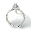 Men's Paw Alloy Cuff Finger Rings RJEW-K275-32AS-3