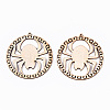 Undyed Natural Wooden Big Pendants WOOD-N007-076-2