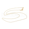 Brass Cable Chain Necklaces for Women Men NJEW-Z068-02G-02-4
