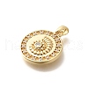 Rack Plating Brass Micro Pave Cubic Zirconia Pendants KK-M296-08G-2