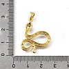 Brass Micro Pave Cubic Zirconia Pendants KK-Q066-08C-G-3