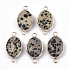 Natural Dalmatian Jasper Links Connectors G-N326-44G-1