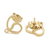 Heart Ion Plating(IP) 304 Stainless Steel Stud Earring Findings STAS-I206-90G-2
