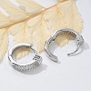 Brass Clear Cubic Zirconia Hoop Earrings EJEW-Q014-19P-5