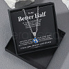 Football 201 Stainless Steel Royal Blue Enamel Pendant Cable Chain Necklaces for Men FS-WGF314D-04-1
