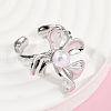 Brass Cuff Rings for Women RJEW-F182-06P-2
