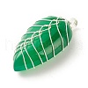 Natural Green Onyx Agate Pendants PALLOY-JF01384-01-3