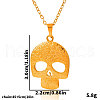 Cinco de Mayo Stainless Steel Sugar Skull Pendant Necklaces for Women EM0823-2-3