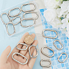 SOFPLATE 18Pcs 3 Styles Zinc Alloy Spring Gate Rings FIND-SP0001-13-3