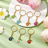 Transparent Acrylic Leaf Charms Keychains KEYC-JKC00954-2