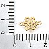 Brass Clear Cubic Zirconia Connector Charms KK-U065-06C-G-3