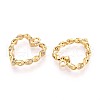 Brass Micro Pave Cubic Zirconia Pendants KK-N263-90G-2
