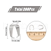 SUNNYCLUE 200Pcs 304 Stainless Steel Snap on Bails STAS-SC0004-95-2