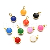 Brass Enamel Charms KK-C106-06G-1