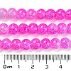Spray Painted Crackle Glass Beads Strands DGLA-C002-8mm-08-5