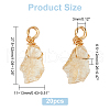 DICOSMETIC 20Pcs Rough Raw Natural Citrine Pendants FIND-DC0001-72-2