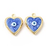 Brass Enamel Locket Pendants KK-E075-05G-04-2