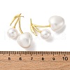 Cherry Brass Stud Earrings EJEW-V017-01A-G-5
