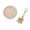 Tortoise Tibetan Style Alloy & Glass Beads Pendant Decorations HJEW-JM03216-3