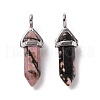 Natural Rhodonite Pendants G-K329-50P-2