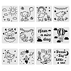 Large Plastic Reusable Drawing Painting Stencils Templates Sets DIY-WH0172-078-1