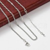 Brass Curb Chains Necklaces for Women NJEW-D302-31P-2