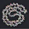 Electroplate Glass Beads Strands EGLA-D030-17X-1