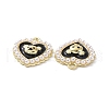 Alloy Enamel Pendants PALLOY-D011-07LG-4