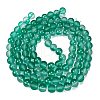 Frosted Transparent Glass Bead Strands X1-GLAA-P065-8mm-14-5