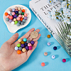 SOFPLATE 120Pcs 24 Colors Round Food Grade Eco-Friendly Silicone Beads SIL-SP0001-04-2
