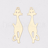 Brass Kitten Pendants KKC-S001-023KC-1