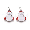 Brass Micro Pave Cubic Zirconia Pendants ZIRC-I028-07P-1