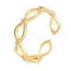 Horse Eye Rack Plating Brass Micro Pave Cubic Zirconia Open Cuff Rings for Women RJEW-Z059-21G-1