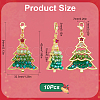 SUNNYCLUE 10Pcs Christmas Theme Alloy Big Pendant Decoration HJEW-SC0001-70-2