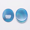 Dyed Oval Natural Blue Agate Cabochons X-G-K020-18x13mm-08-2