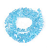 Electroplate Transparent Glass Beads Strands GLAA-N021-4mm-04-2