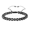Synthetic Hematite Braided Bead Braeclet NW3929-12-1