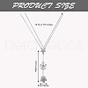 Clear Cubic Zirconia Flower Lariat Necklace JN1062A-3