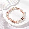 Natural Black Gold Rutilated Quartz Chip Beaded Stretch Bracelets for Children BJEW-JB11891-1