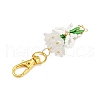 Bouquet Handmade Glass Seed Beaded & Acrylic Pendants Decorations HJEW-MZ00269-01-4