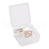 4 Pairs 4 Color Brass Micro Pave Clear Cubic Zirconia Leverback Earring Findings ZIRC-ZZ0001-02-5