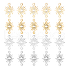Unicraftale 20Pcs 2 Colors 201 Stainless Steel Star Connector Charms STAS-UN0040-99-1