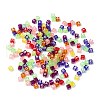 Transparent Large Hole Acrylic European Beads TACR-Q005-6mm-M-5