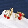 Cherry Brass Micro Pave Clear Cubic Zirconia Hoop Earrings EJEW-U062-06A-G-3
