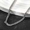 3MM 304 Stainless Steel Wheat Chain Necklaces for Men STAS-V011-03D-P-2