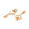 Brass Micro Pave Clear Cubic Zirconia Pendants KK-S360-111-NF-2