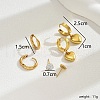 3 Pairs Stylish Heart Stainless Steel Earring Sets SR9770-5